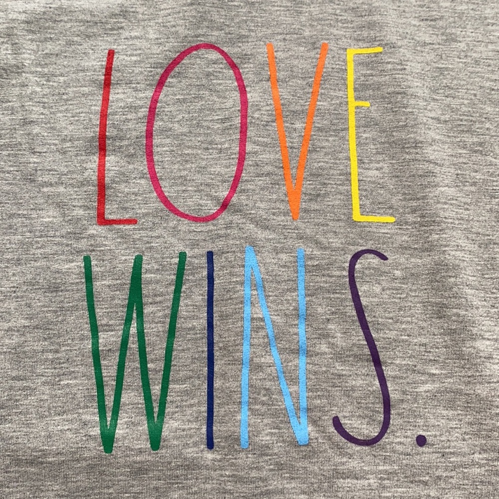 Rae Dunn LOVE WINS Sweatshirt - Picture 4 of 8